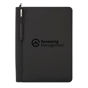 Vienna Heathered Zippered Padfolio