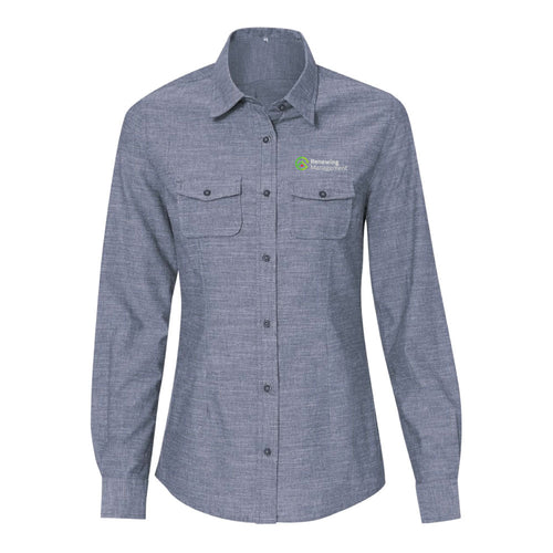 Burnside Women's Long Sleeve Chambray