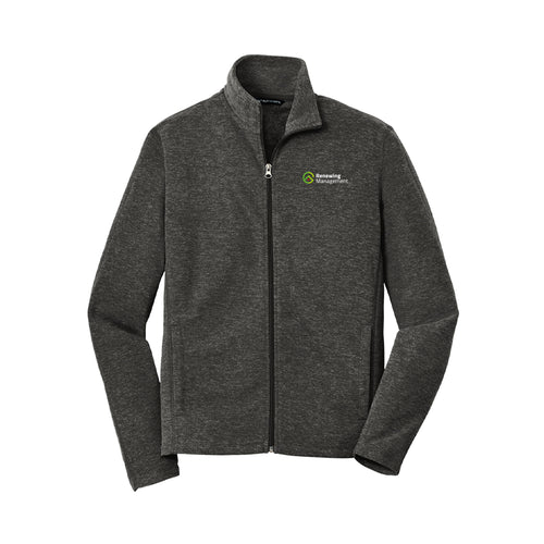 Port Authority Heather Microfleece Full-Zip Jacket