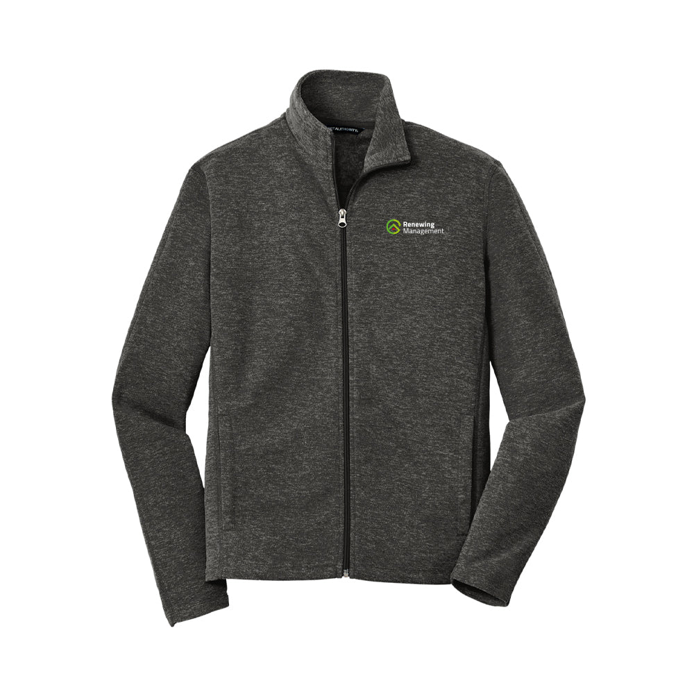 Port Authority Heather Microfleece Full-Zip Jacket